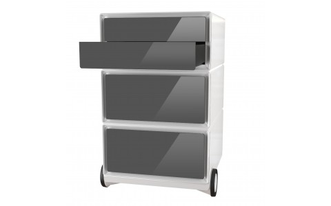 Caisson mobile Easy Box 3 tiroirs de rangement, Caissons de bureau