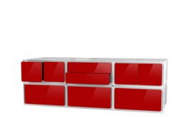 easyBox meuble TV 9 tiroirs