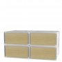 easyBox meuble de rangement 4 tiroirs grand volume horizontal